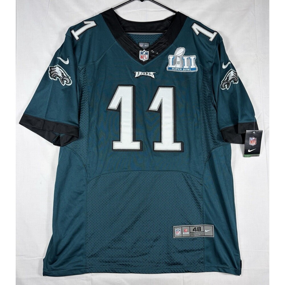Nike Philadelphia Eagles Jersey On Field Super Bowl LII Wentz #11 Size 48 NWT